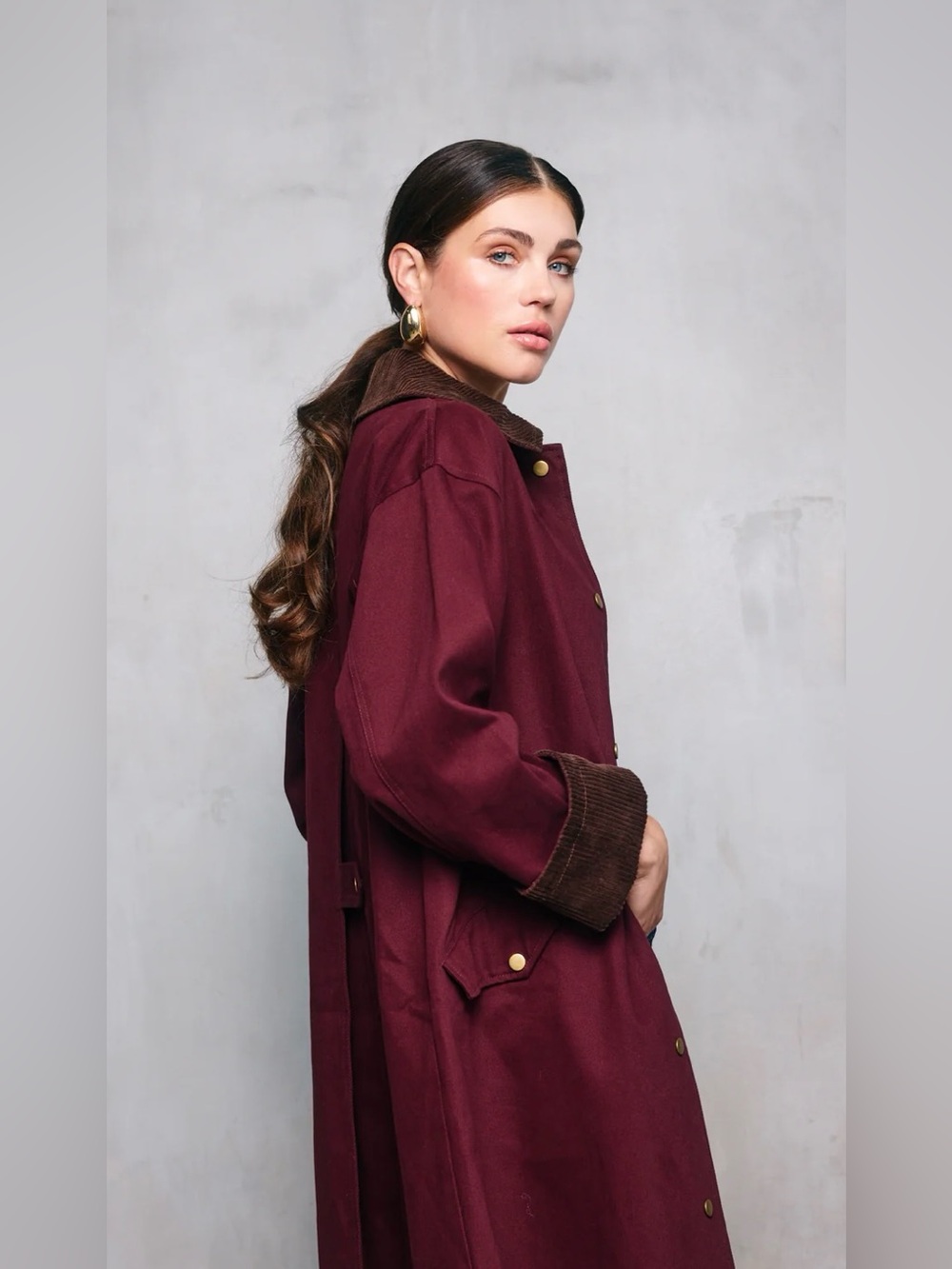 Line & Dot Chelsea Jacket in Bordeaux
